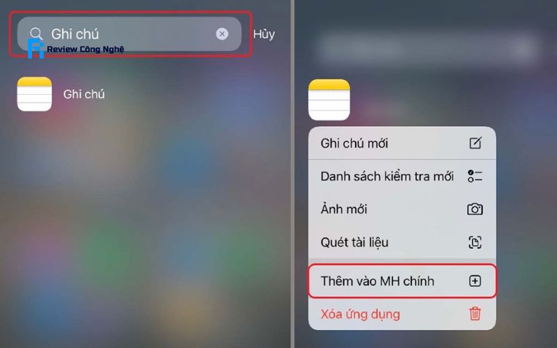 Tìm kiếm ứng dụng từ App Library ra màn hình chính