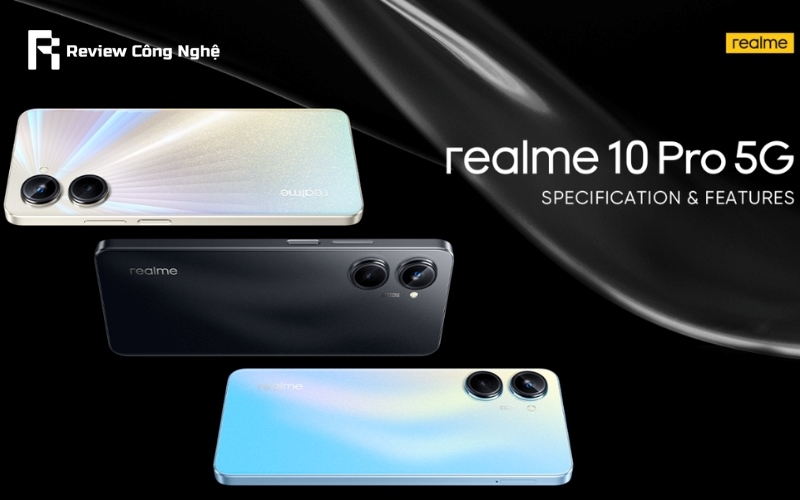 Thiết kế viền màn hình siêu mỏng trên Realme 10 Pro
