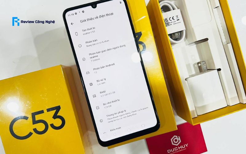 Phiên bản C53 của realme trang bị RAM 6GB LPDDR4X kèm ROM 128GB eMMC 5.1