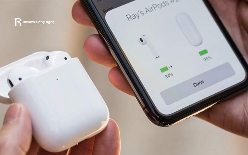 Sạc pin airpod đầy đủ