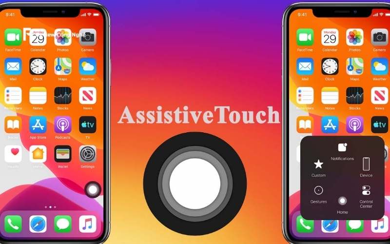 Sử dụng nút home ảo để khởi động lại iPhone khi cần