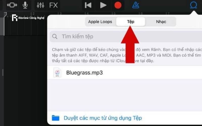 Chọn bài hát yêu thích và thêm vào khu chỉnh sửa