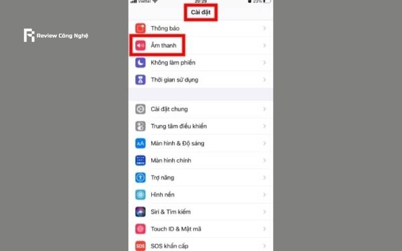 Chọn Cài đặt > Âm thanh