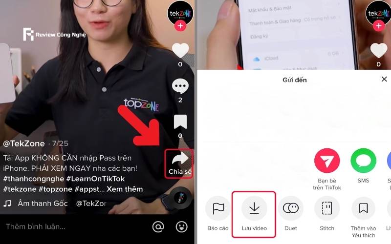 Lưu video có bản nhạc hoặc âm thanh muốn cài làm nhạc chuông cho iPhone