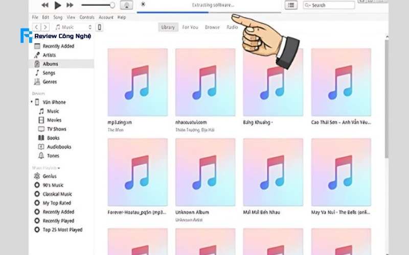 Cập nhật cài đặt và restore