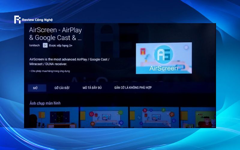 Mở Google Play Store trên Android TV Sharp để tìm ứng dụng