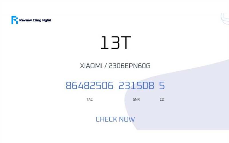 Hiển thị thông tin như tên, mã sản phẩm và cả thông số IMEI