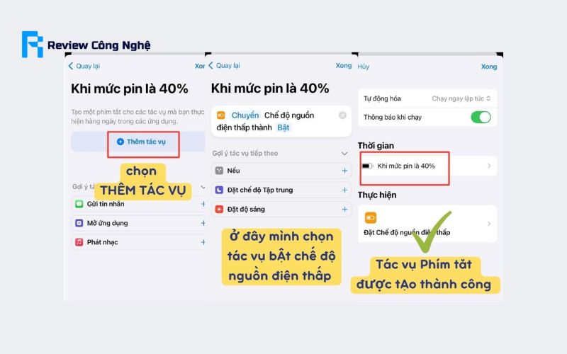 Tùy chọn chạy tự động và hiển thị thông báo
