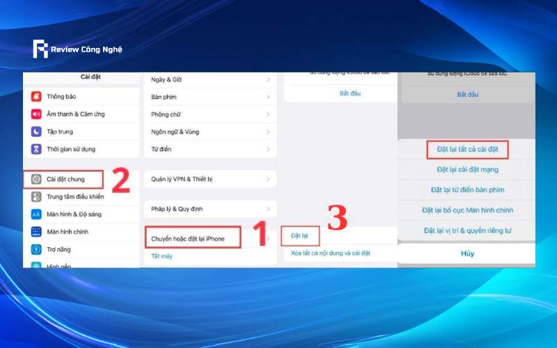 Khôi phục cài đặt mặc định, giữ nguyên dữ liệu cá nhân