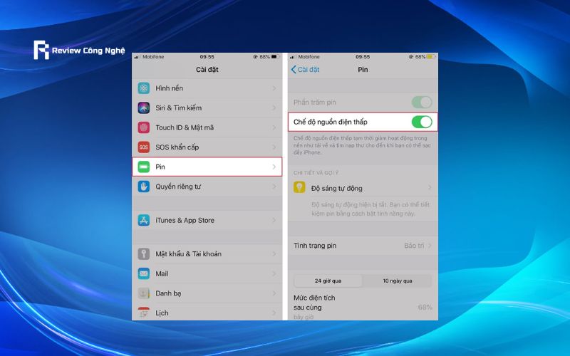 Bật chế độ tiết kiệm pin iPhone - Cách tiết kiệm pin iPhone đơn giản