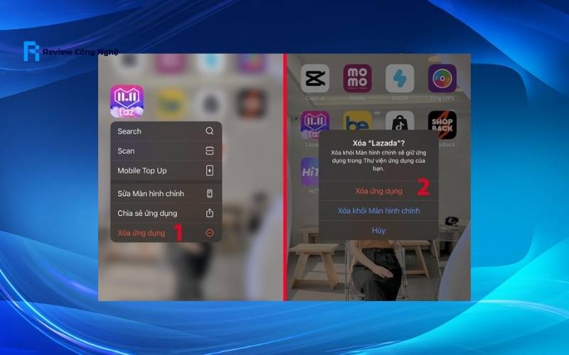 Gỡ ứng dụng nhanh chóng với cách xóa ứng dụng trên iPhone trực tiếp từ màn hình chính