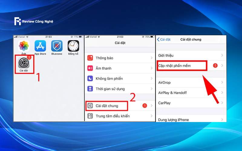 Nâng cấp iOS để thiết bị mượt mà hơn