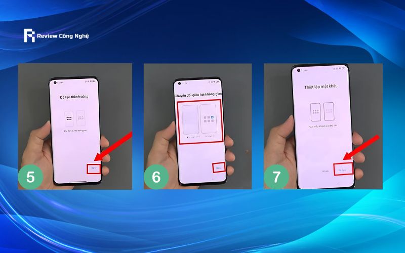 Người dùng đặt mật khẩu riêng cho không gian mới