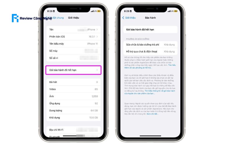 Xem bảo hành iPhone ngay trên thiết bị của bạn