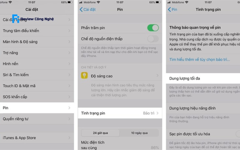 iOS 17.4 trở lên: Kiểm tra số lần sạc dễ dàng