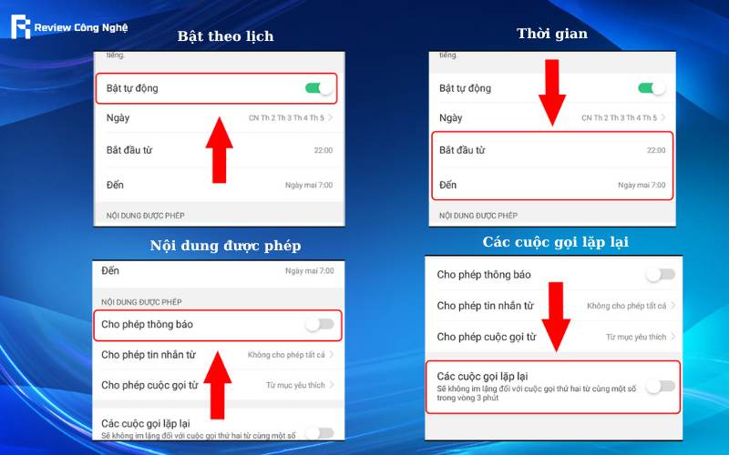 Giới hạn ứng dụng gửi thông báo khi đang bật chế độ