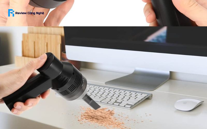 Dùng máy hút bụi mini vệ sinh loa iPhone