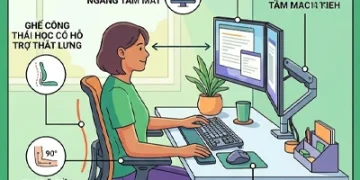 BÍ QUYẾT SETUP GÓC LÀM VIỆC CỨU RỖI CỘT SỐNG