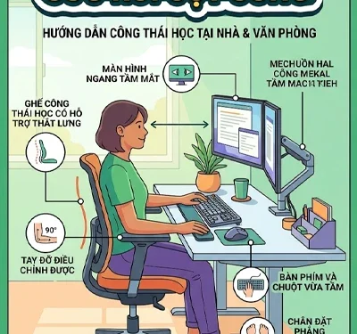 BÍ QUYẾT SETUP GÓC LÀM VIỆC CỨU RỖI CỘT SỐNG